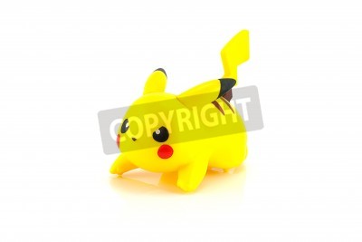 Sticker Bangkok, Thailand - 11. Oktober 2014: Pikachu-Figurcharakter aus der Pokemon-Japan-Karikaturanimation