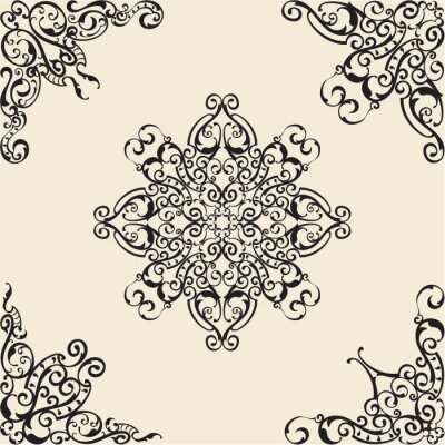 Sticker Barock Eckelemente