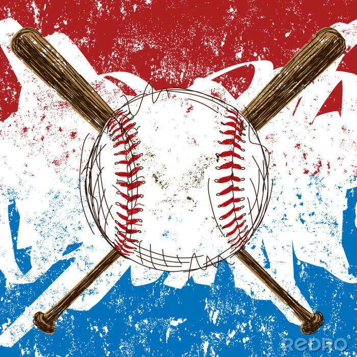 Sticker Baseball Flag Hintergrund