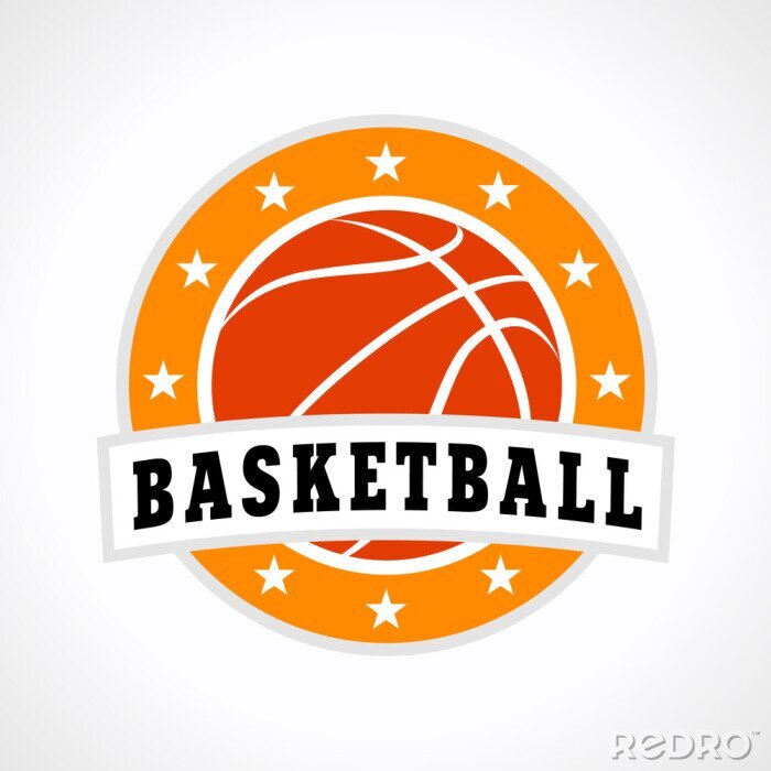 Sticker Basketball Emblem Logo