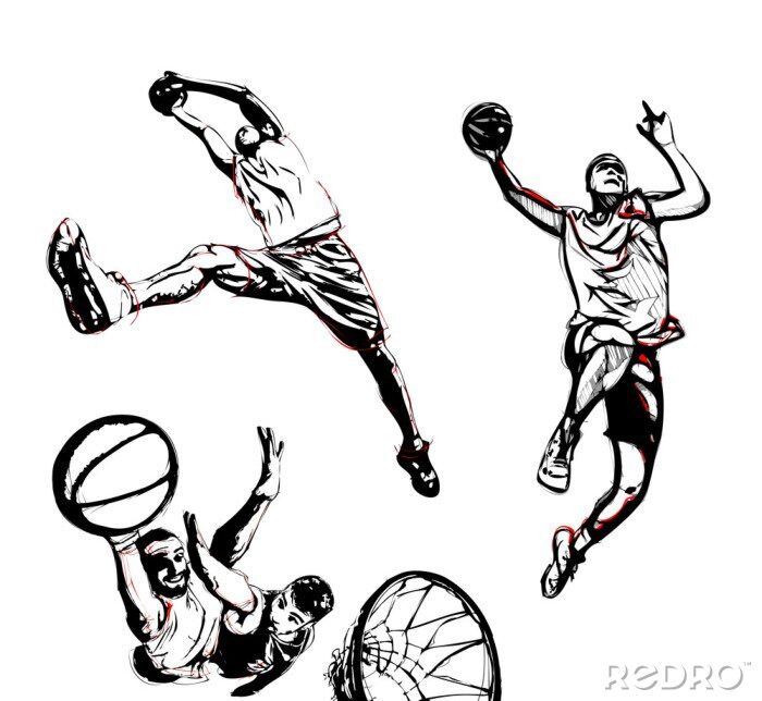 Sticker Basketball Trio