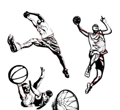 Sticker Basketball Trio