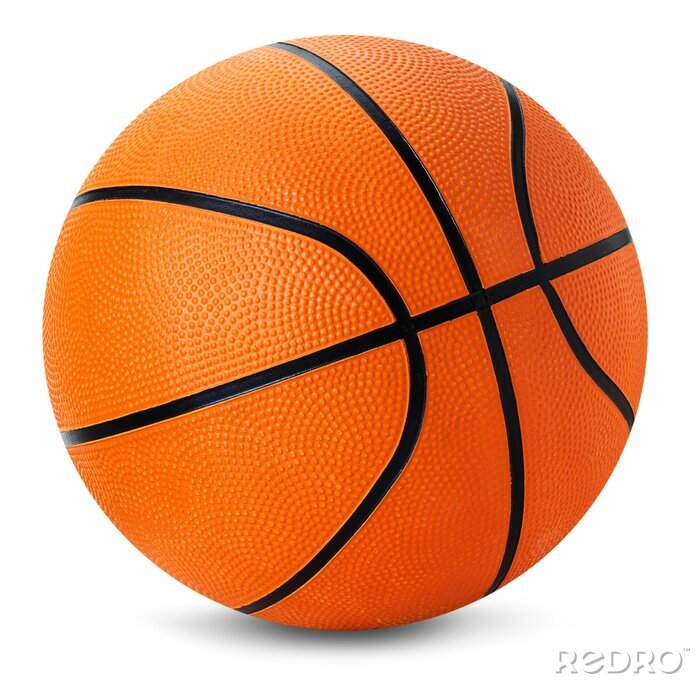 Sticker Basketballball lokalisiert auf dem weißen Hintergrund