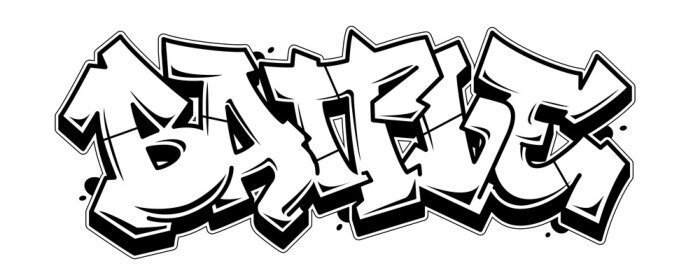 Sticker Battle graffiti style lettering banner
