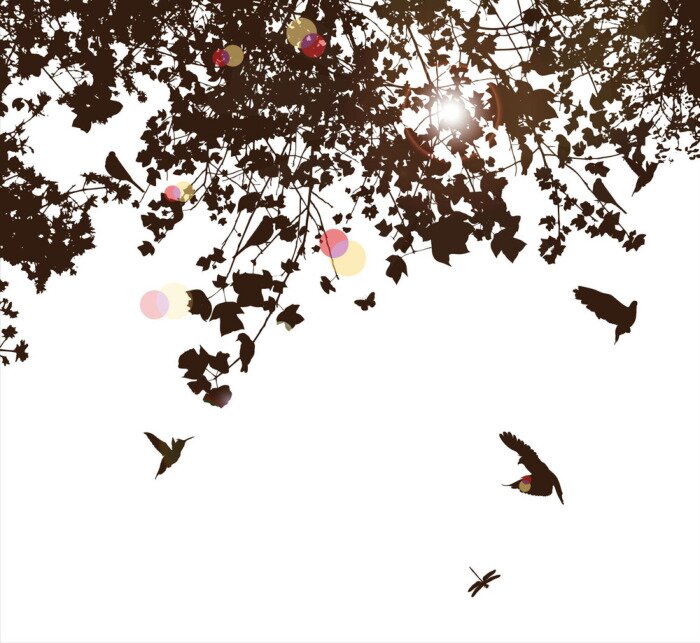 Sticker Baum und Vogel