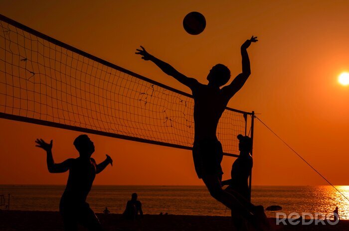 Sticker Beach-Volleyball-Silhouette