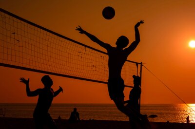 Sticker Beach-Volleyball-Silhouette