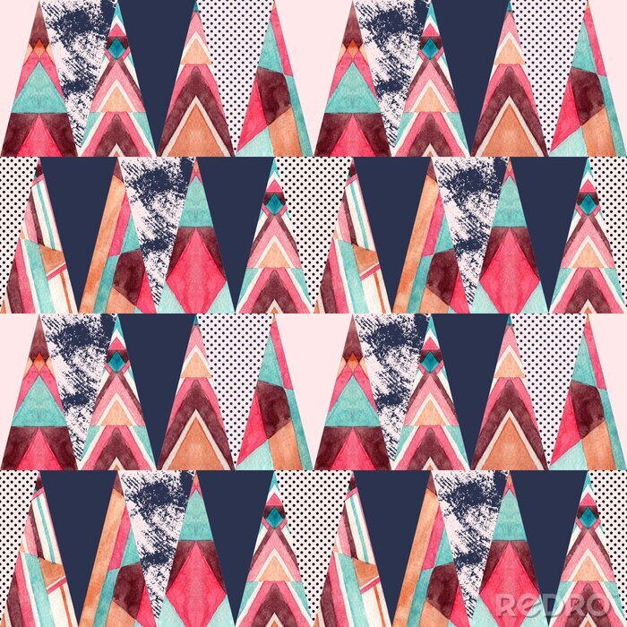 Sticker Bergabstraktion in vielen Farben