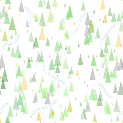 Berge und Bäume auf einer Landschaftskarte