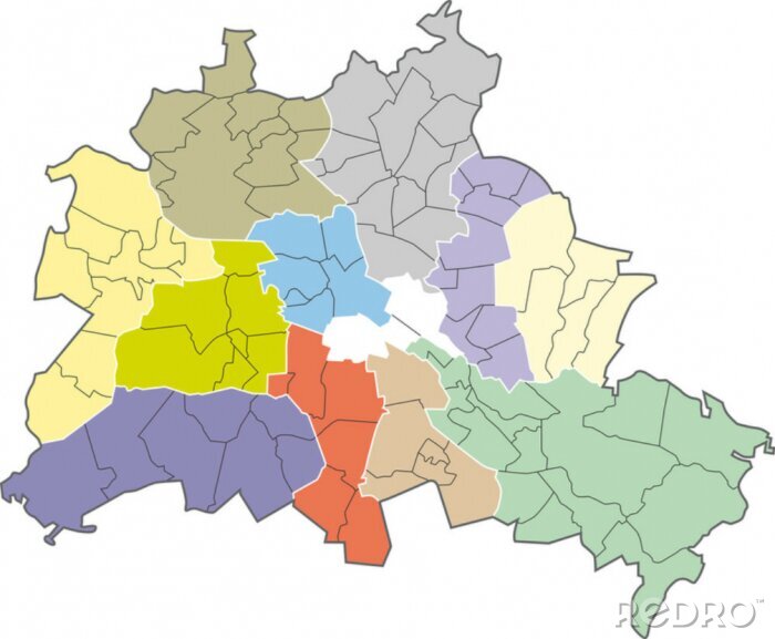 Sticker Berlin, Bezirke, Ortsteile