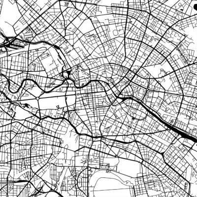 Sticker Berlin Deutschland Vector Map