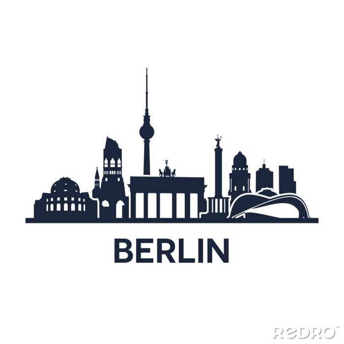 Sticker Berliner Skyline