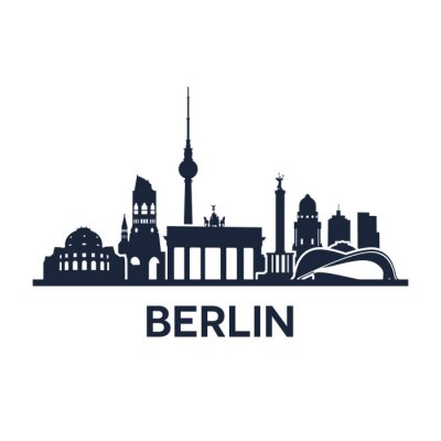 Sticker Berliner Skyline