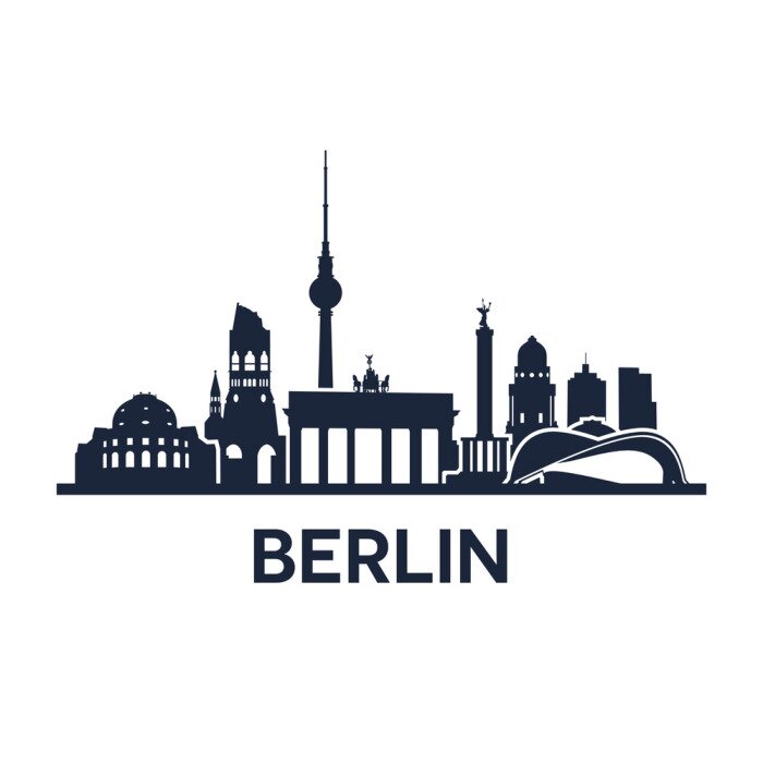 Sticker Berliner Skyline