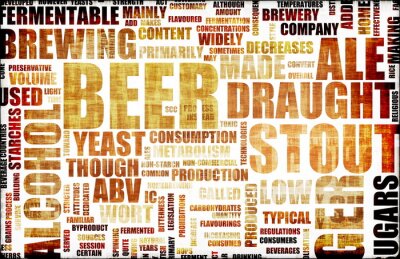 Sticker Bierbezogene Aufschriften