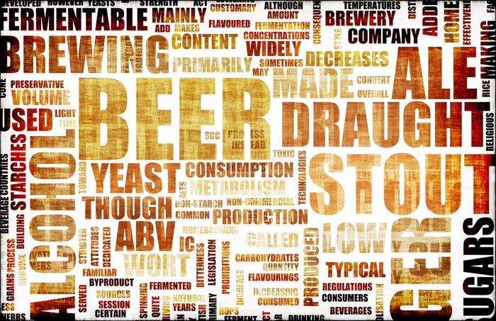 Sticker Bierbezogene Aufschriften