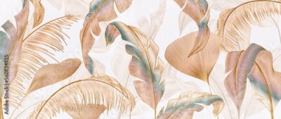 Sticker Blattmotiv aus Kupfer