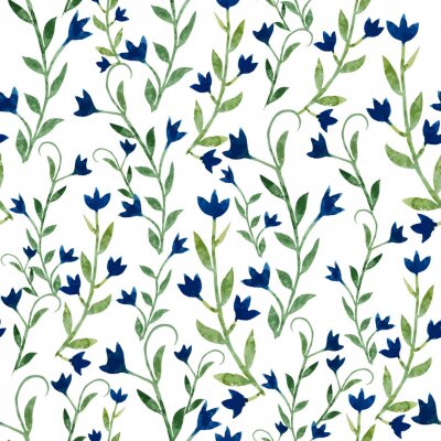 Sticker Blaue Blumen