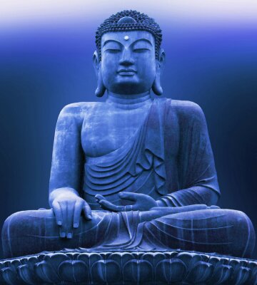 Blaue Buddha-Statue