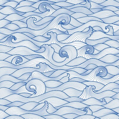 Sticker Blaue Meereswellen