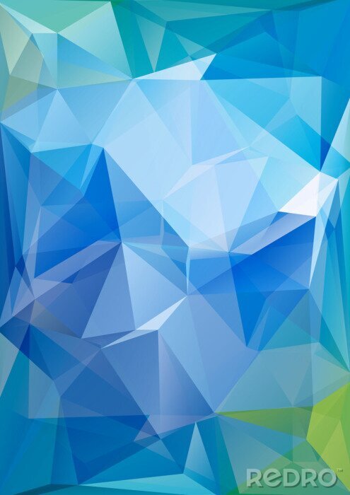 Sticker Blauen hellen polygonalen Hintergrund