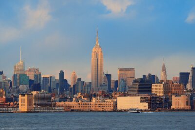 Blick auf Manhattan in der Sonne