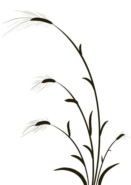 Sticker Blume auf einer minimalistischen Darstellung