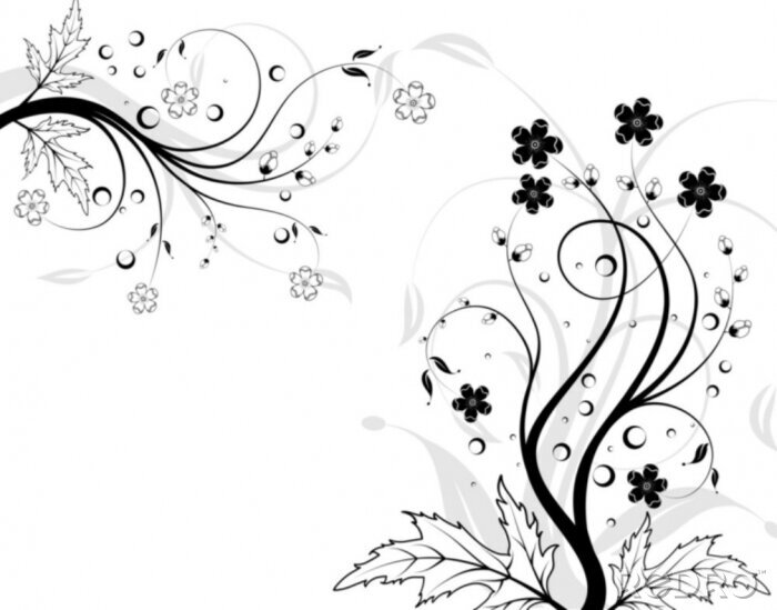 Sticker Blume Hintergrund mit Kreis, Element für Design, Vektor-