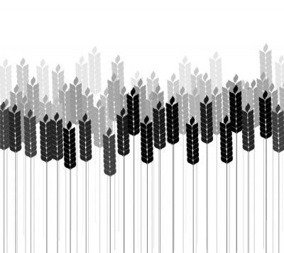 Sticker Blumen auf einer abstrakten Komposition