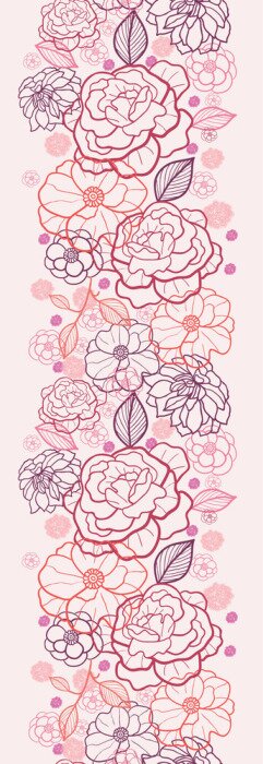 Sticker Blumen auf einer rosa Komposition