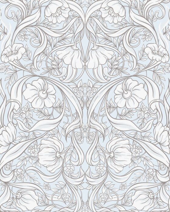 Sticker Blumen im Jugendstil