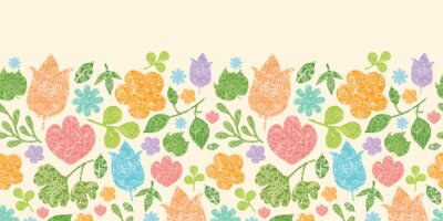 Sticker Blumen im volkstümlichen Stil