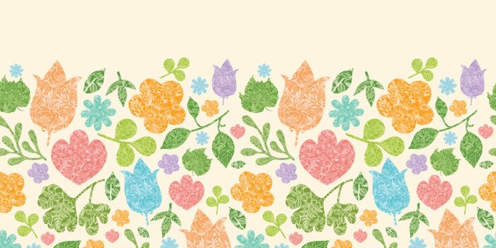 Sticker Blumen im volkstümlichen Stil