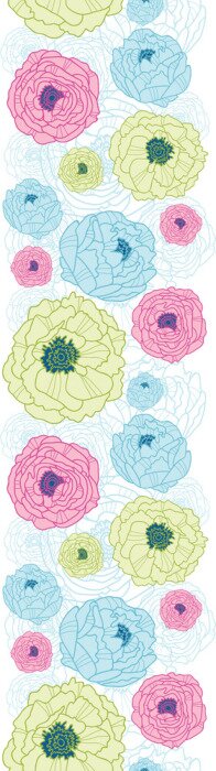 Sticker Blumen mit üppigen Blütenblättern