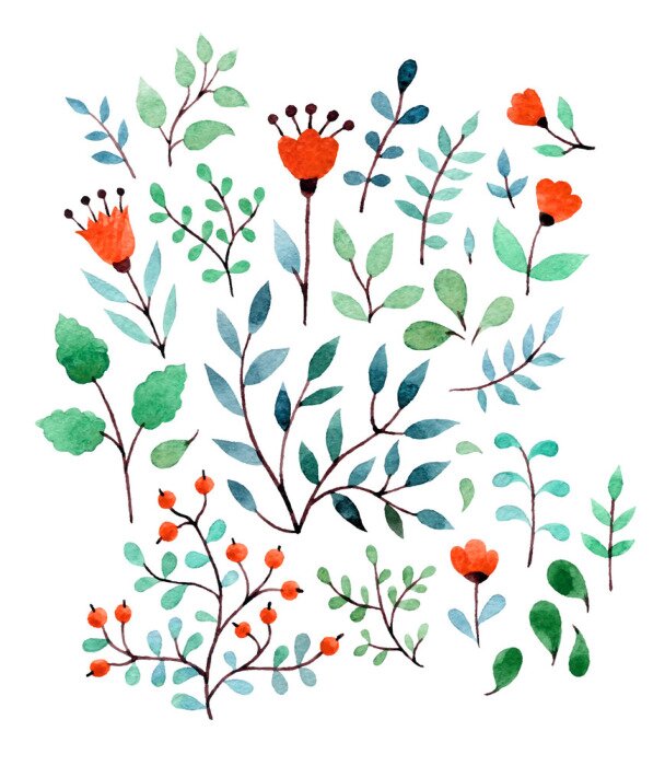 Sticker Blumenhintergrund