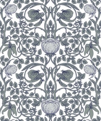 Sticker Blumenschmuck in Vintage-Ästhetik