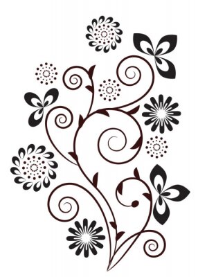 Sticker Blumenstrudelentwurf Element