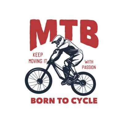 Sticker BMX-Fahrrad und Zitat