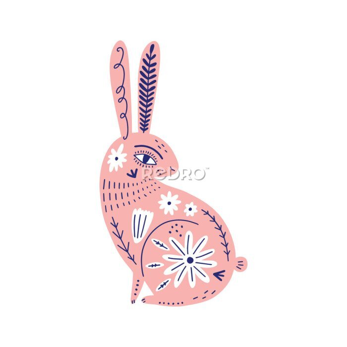 Sticker Boho-Hase