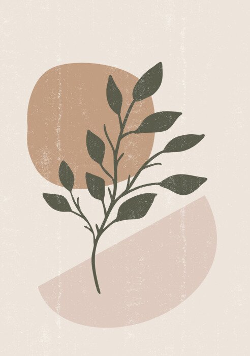 Sticker Botanisches Muster im Boho-Stil