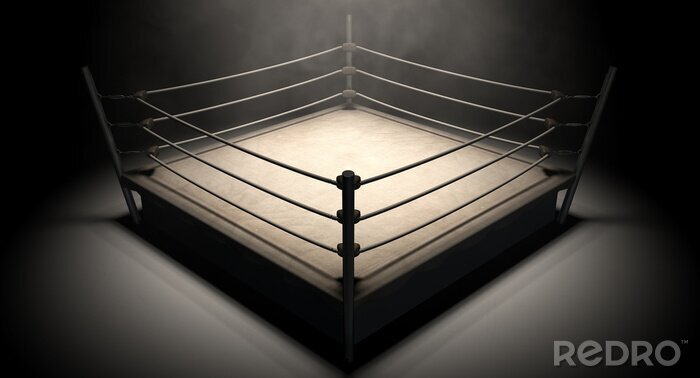 Sticker Boxring vor dem Boxen-Kampf