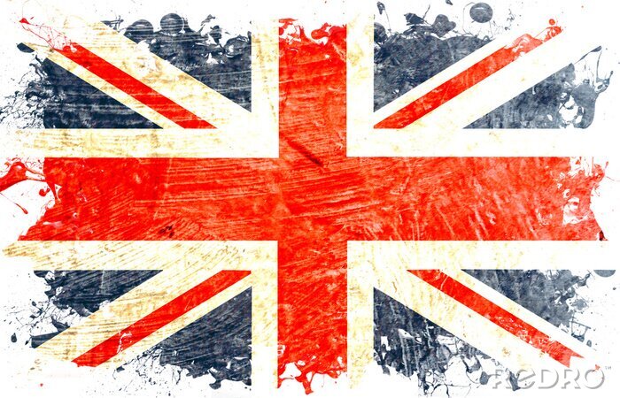Sticker britische Flagge retro
