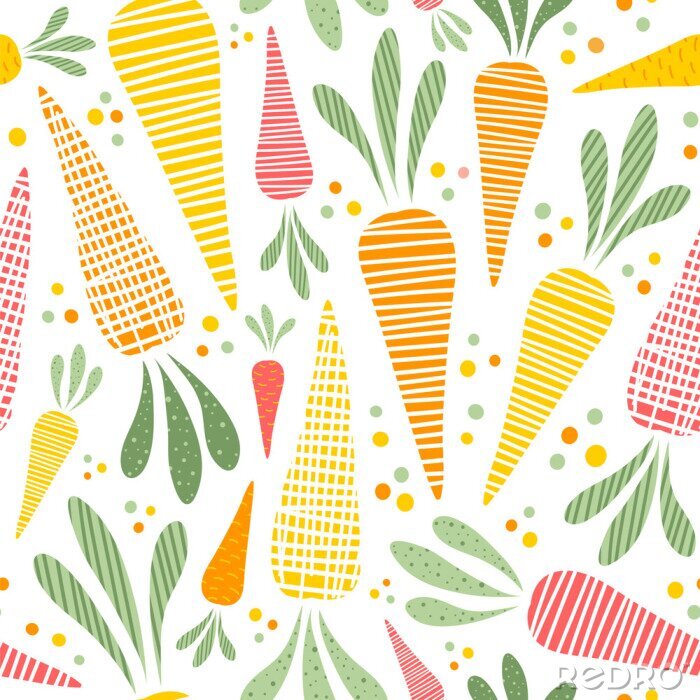 Sticker Bunt gemusterte Karotten