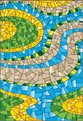 Sticker bunte abstrakte Mosaik Hintergrund