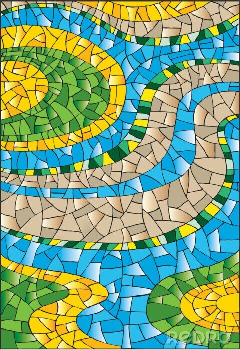 Sticker bunte abstrakte Mosaik Hintergrund