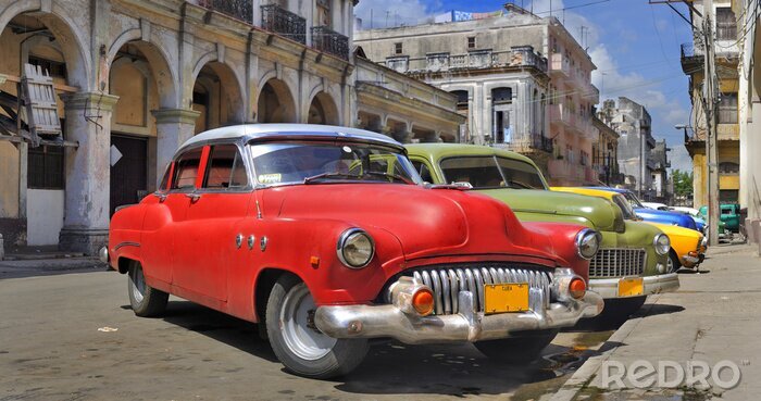 Sticker Bunte Fahrzeuge in Havanna
