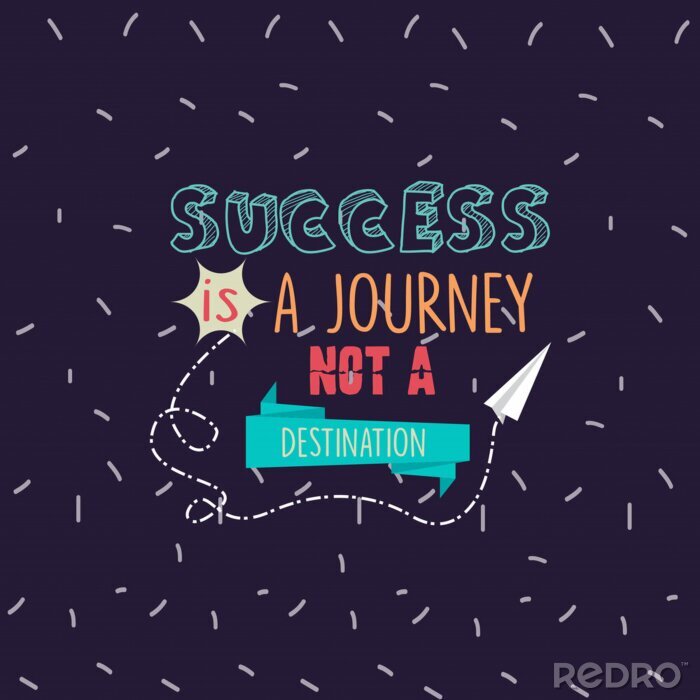 Sticker Bunte Grafiken mit einem Slogan über Erfolg