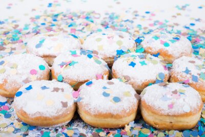 Sticker Bunte Krapfen mit Streuseln