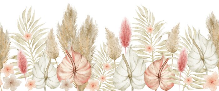 Sticker Buntes trockenes böhmisches Gras