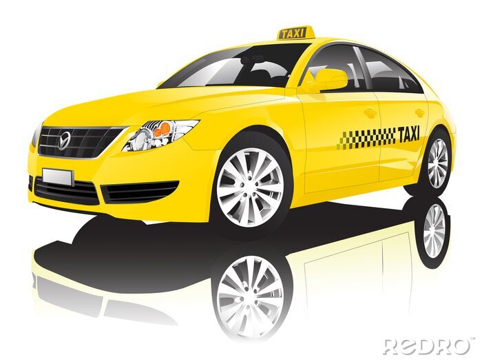Sticker Car Cab Taxi Öffentliche Shiny Performance Concept
